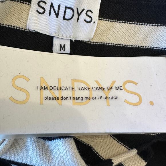 Revolve Knit Maxi Dress Black White Stripe MEDIUM Bodycon More to Come $60 NEW - Picture 8 of 9